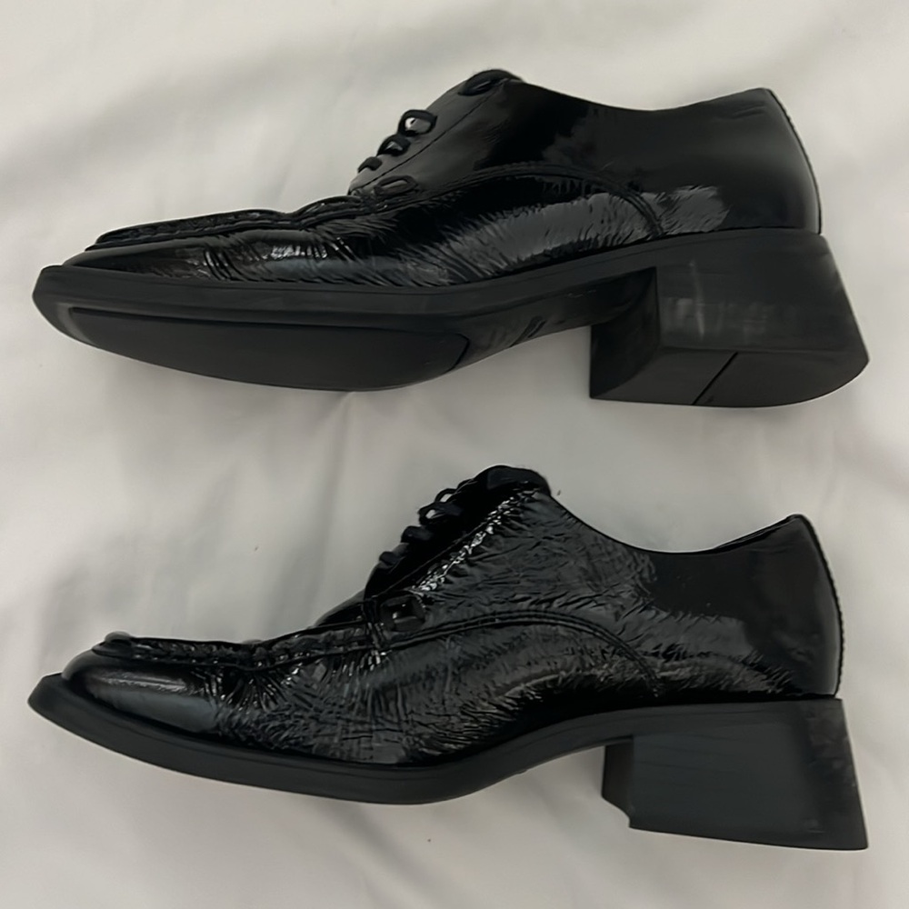 Vagabond Black Patent Leather Lace-Up Loafers - Picture 4 of 11